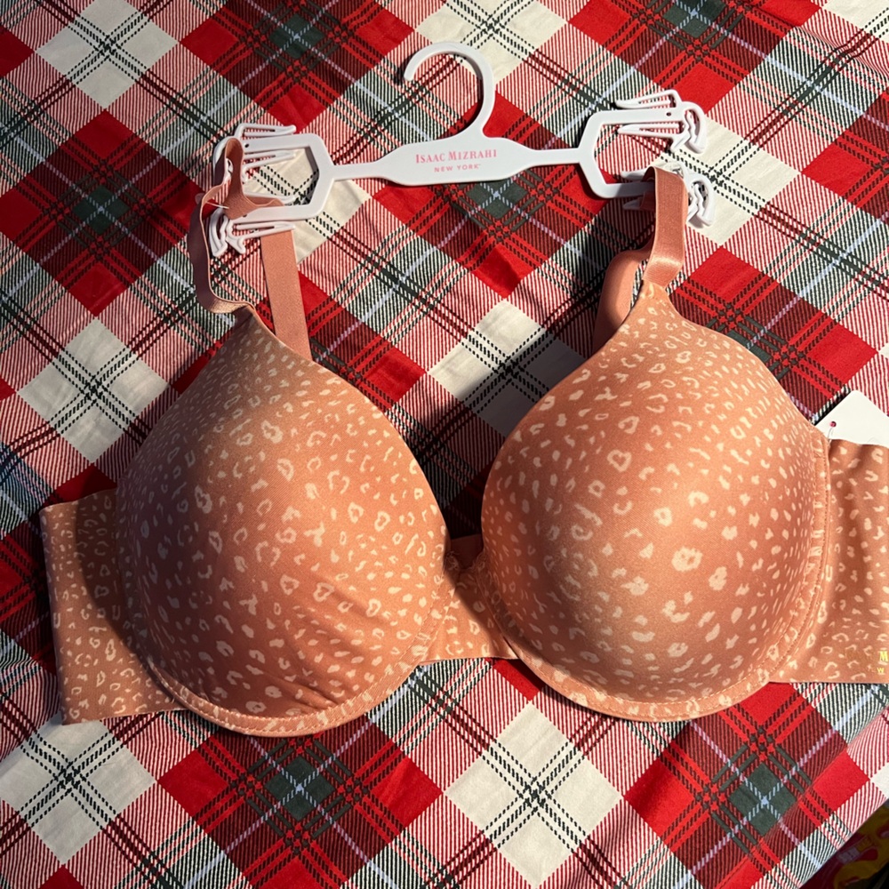 Isaac Mizrahi Peach Animal Print Bra